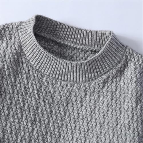Men Solid Color Turtleneck Cashmere Sweater Vintage Twist Pullover Knitwear2