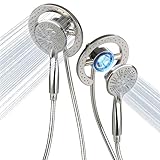 PRIMSOPH Shower Head Handheld Spray Combo 10 Mode Spray Settings Magnetic 2-in-1 High Pressure Dual Showerhead Auto-Switch Round Combination,...