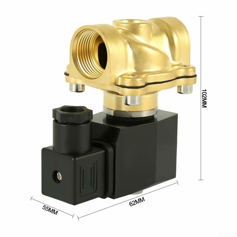 Électrovanne en laiton AC 220 V 3/4 normalement fermée 10 bars à action directe avec une durée de vie améliorée pour divers liquides
