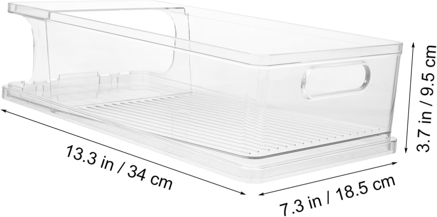 2pcs Refrigerator Storage Boxes for Drinks Plastic Can Dispensers Canned Food Organizers for Beer and Soda Pantry Storage