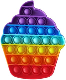 HELEMIY Push Pop Pop Fidget Toy, Stress Relief Pop Game for Autism ADD and ADHD Special Needs Anxiety, Popper Fidgets Toys for Girls and Kids