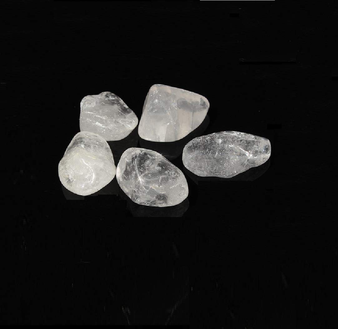 Quartz de 20-25mm en lot de 5 pierres roulées naturelles pour lithothérapie