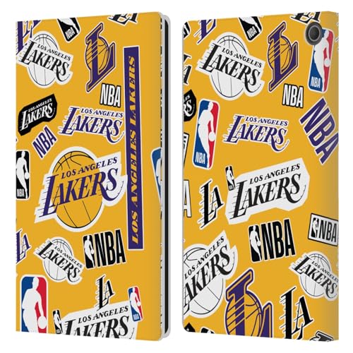 Étui portefeuille Los Angeles Lakers pour Amazon Fire Max 11 2023 en cuir