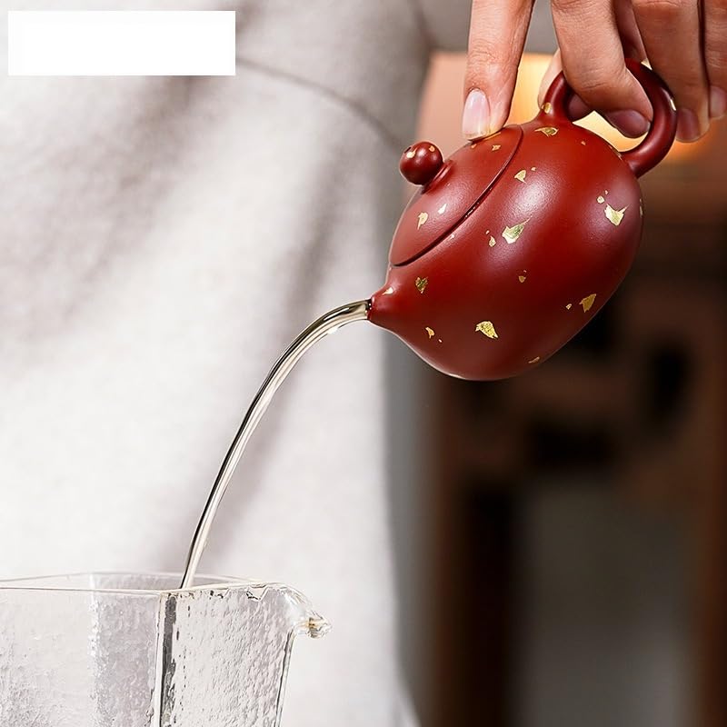 Teiere Teiere in Argilla Viola da 100 ml Pentola Fatta a Mano Minerale Grezzo Fango Tea Maker Bollitore Zisha Set da tè for tè Teiere Caffettiera Teiera