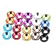 ZXLLO Dmzhen-Flache Unterlegscheiben Aluminium-Waschmaschine M2 M2.5 M3 M4 M5 M6 Aluminium Bunte eloxierte Senkkopfschraube Bolzenscheiben Dichtungsmischung 11 Farben, 10pcs, für Bolzenschraube