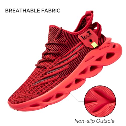 Image of Mens Running Shoes Gym Slip on Sneakers Non Slip Walking Tennis Sports Work Athletic Workout Casual Lightweight Breathable Fashion