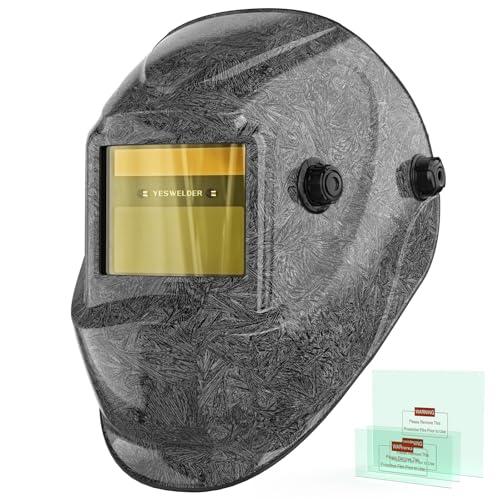 Image of YESWELDER Auto Darkening Welding Helmet, 1 /1 /1 /1 True Color Solar Powered Welding Hood with 2 Arc Sensors, Blue Light Blocking Welder Mask for TIG MIG ARC and Grind