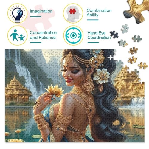 Rompecabezas educativo de belleza india: El regalo decorativo de 1000 piezas 3