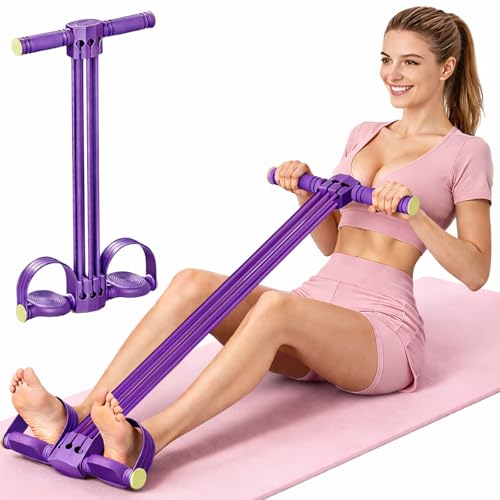 2026 New Pedal Resistance Band with Handles, Adjustable Detachable Multifunction Pedal Resistance Band, Thai Natural Rubber Tension Rope for Abs, Arms, Waist, Legs & Home Fitness