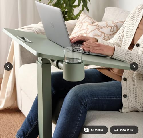 Image of MITTZON Laptop Table with castors, Green, 66x50 cm (26x19 5 /8 inch)