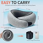Travel Pillow | High-Density Memory Foam Pillow with 360° Surround Support. Ergonomically Designed. Ideal for Airplane Travel and Home Use. - Image 3