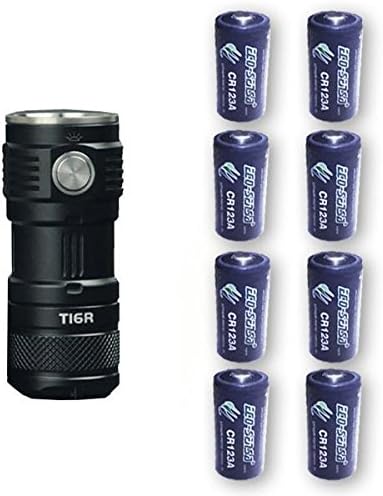 Combo: Sunwayman T16R CREE XM-L2 U3 LED -380 Lumens (Available in Black and Grey) w/8x Premium Eco-Sensa CR123 Batteries