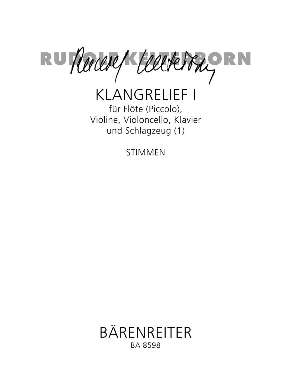 Klangrelief I - SET OF PARTS