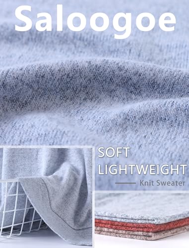 Saloogoe Womens Tops Dressy Casual Long Sleeve Shirts Crewneck Fall Sweatshirts Pleated Front Caramel S thumb #4