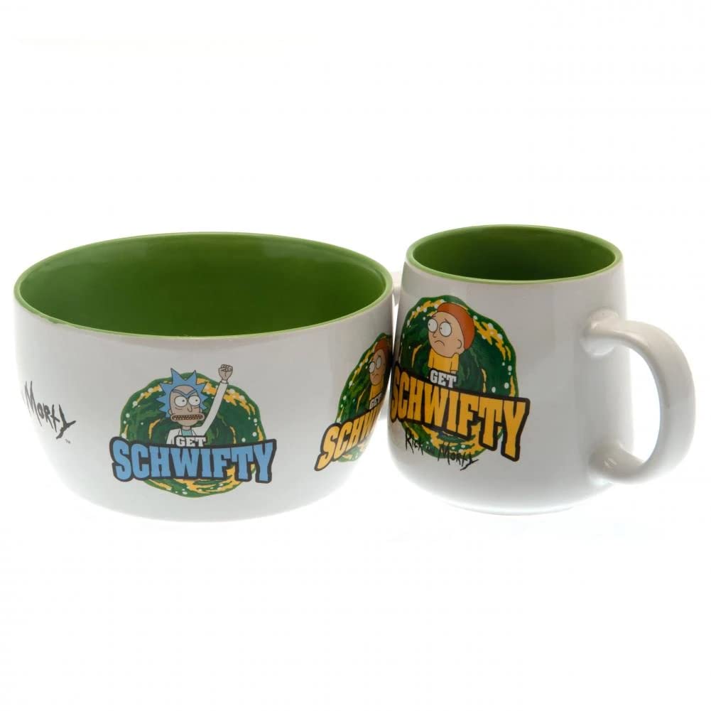 Rick & Morty Get Schwifty Mug & Bowl Breakfast Set