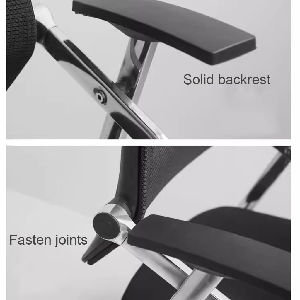 Silla de entrenamiento plegable portátil con bloc de escritura y reposabrazos, ideal para uso doméstico/oficina, diseño ligero, tamaño: 55 x 50 x 86 cm