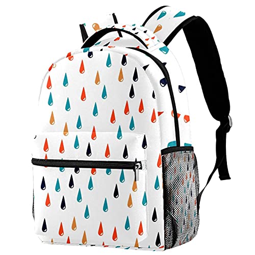 Sac à dos rose géométrique multicolore au design graphique et ergonomique