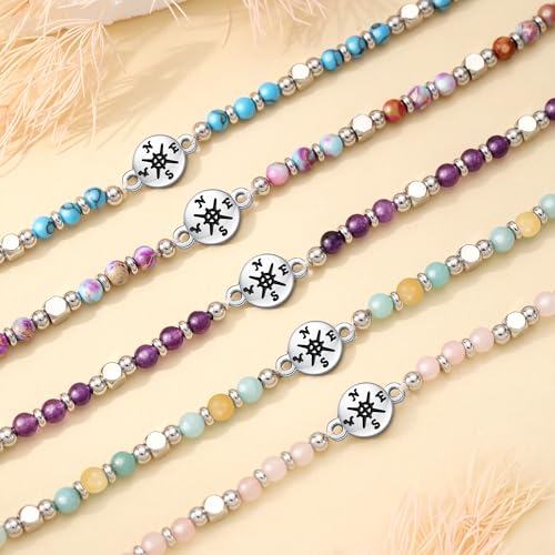 Graduation Gifts for Her 2025, Graduation Bracelet with Compass 5th 6th 8th Grade High Middle School College Graduates Gifts for Her Daughter Granddaughter4