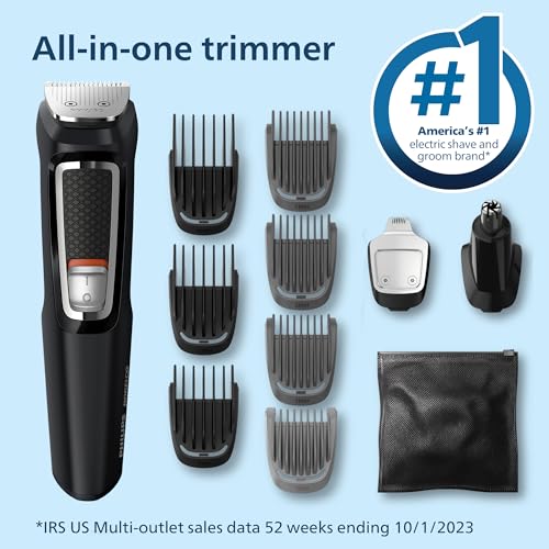 Philips Norelco MG3740/40 Multi Groomer All-In-One Trimmer Series 3000-13 Piece Mens Grooming Kit For Beard, Face, Nose, Ear Hair Trimmer And Hair Clipper thumb #6