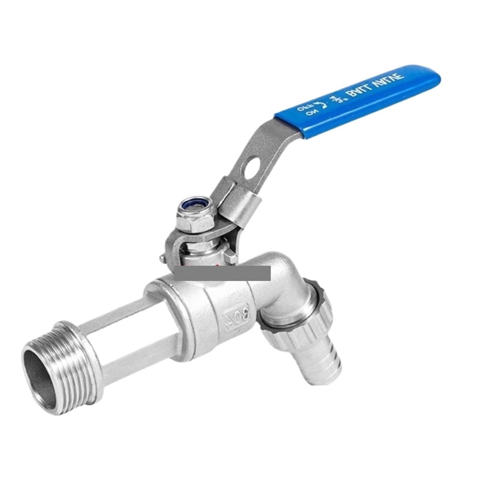 Shftqxslat One Color 1Pc Stainless Steel Ball Valve - 3/4 Inch Weldless Bulkhead Bibcock