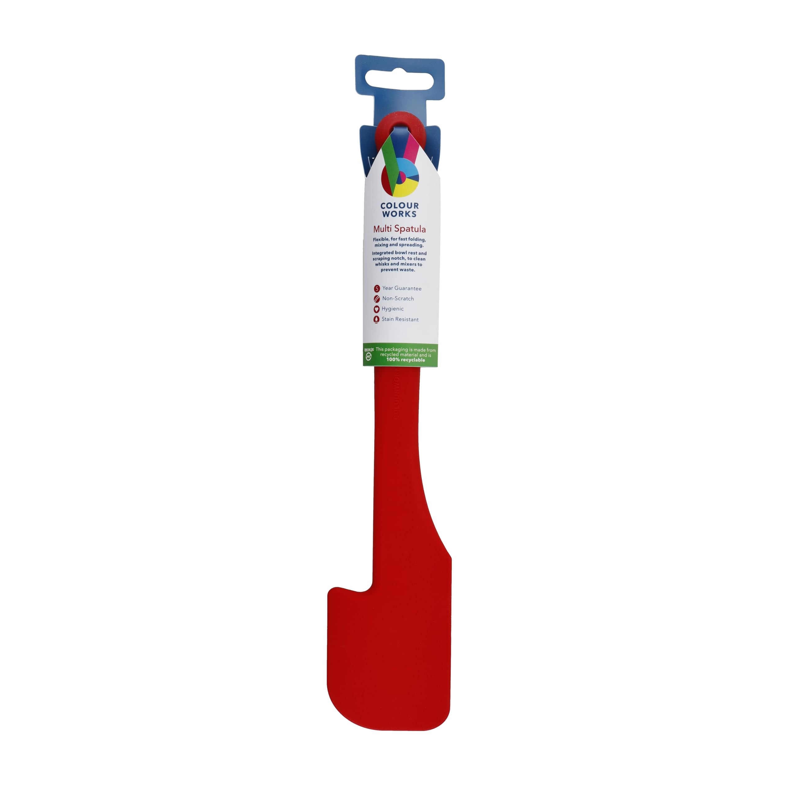 Vikan - 42374 Spazzola per piatti con bordo per strofinare 280 mm Medio Rosso - Color Coded Tools