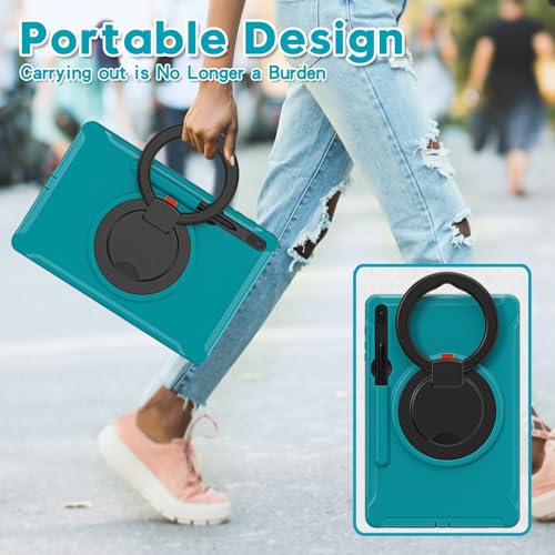 Étui Galaxy Tab S8 Plus robuste avec support 360° et protection écran - 6