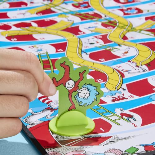 Hasbro Gaming Chutes and Ladders: The Cat in the Hat Edition Board Game | Preschool Games | 2 to 4 Players | 15 Mins. | Ages 3+ | Kids Gifts - image 6