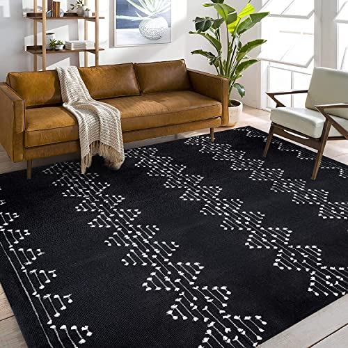 McEu Alfombras, Gran Tamaño Boho Área Alfombras 150x200cm para la Decoración del Hogar Tejido a Mano de Algodón Alfombra Lavable a Máquina de Gran Área Alfombras para Dormitorio Sofá Suelo Cover