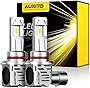 AUXITO 9005 LED Headlight Bulbs 12000LM Per Set 6500K Xenon White Mini Size HB3 Wireless Headlight Bulb, Pack of 2