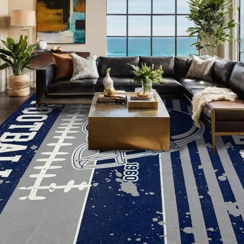Washable Area Rugs 5x7FT Low Pile Non-Slip Modern Abstract Soft Rug for Living Room Entryway Bedroom Nursery Print Pattern