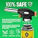 Blow Torch with 4 Butane Gas Bottles - for Camping, Cooking, Kitchen, BBQ, Desserts, Creme Brulee | Refillable Flamethrower Welding Refill Auto Ignition Soldering Weed Burning Blowtorch Lighter