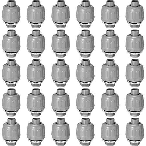 1/2 Inch Liquid Tight Connector PVC Electrical Conduit Fittings Straight 180 Degree Flexible Conduit Connector for Home Kitchen Bathroom Tube Tool Supplies (30 Pcs)