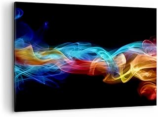 Bilder auf Leinwand 100x70cm Leinwandbild Abstrakt luft bunt figur Groß Wanddeko Bild Schlafzimmer Küche Deko Wandbilder Dekoration Wohnzimmer Wall Decor Canvas Wand Kunstdruck Art AA100x70-2171