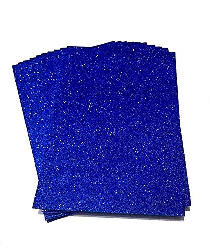 Arham Mktg A4 Size EVA Foam Glitter Sheets for Arts and Crafts, Scrap-Booking, Paper Decorations, Pack of 10 (Color:- Royal Blue)-image-49