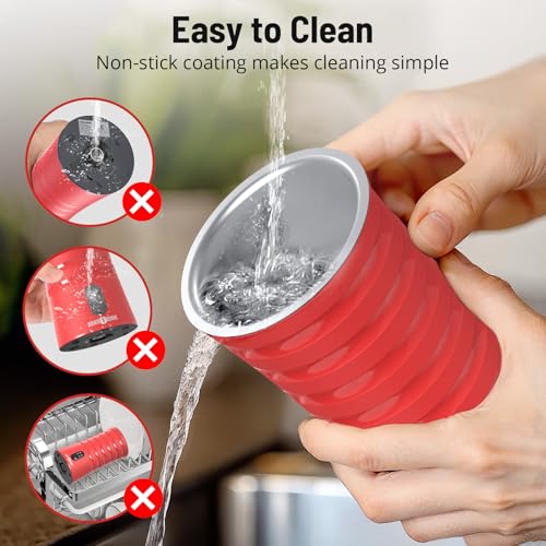 Image of Milk Frother, Paris Rhone 4-in-1 Milk Steamer and Frother, Hot & Cold Foam Milk Warmer with Temperature Control, Auto Shut-Off Frothers for Coffee, Latte, Cappuccino, Macchiato