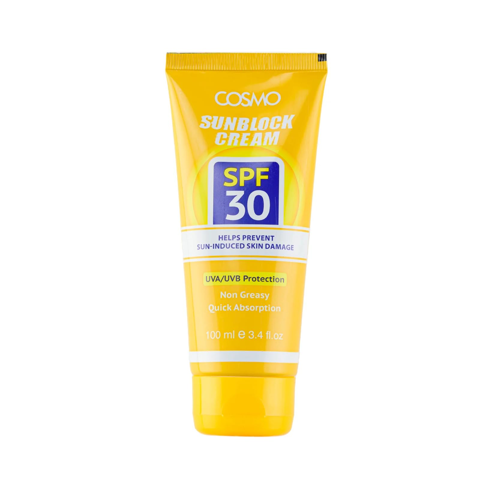 Sunblock Cream Spf 30, Uva/UVB Protection, Prevent Sun Inducted Skin Damage, Non Greasy, For Men and Women - 100ml