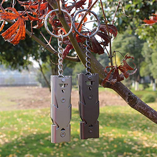 Apito de acampamento, Andoer Conjunto de mosquetão de 2 unidades para acampamento e apito de emergên