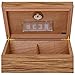 Humidor Supreme Desktop Cigar Humidor Series Handcrafted Zebrawood Glass Hygrometer 40-75 Cigars (Altesse)