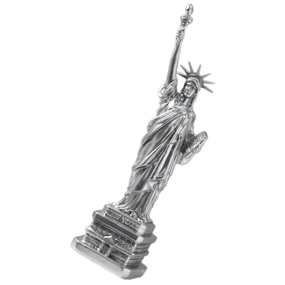 iplusmile Statue Liberté Robuste et Sécurisée en Résine Synthétique Argentée, Décoration Chic et Délicate pour Bureau ou Maison Ornement Créatif pour Intérieur