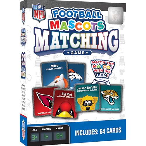 MasterPieces Sports Games - NFL Mascots Matching Game - Game for Kids and Family - Laugh and Learn