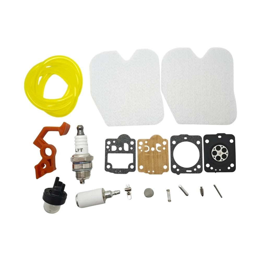 Kit di Manutenzione carburatore, Filtro Aria Adatto for Motosega CS340 CS380, Lampadina di innesco, Set di Candele, Pezzo di Ricambio di Ricambio