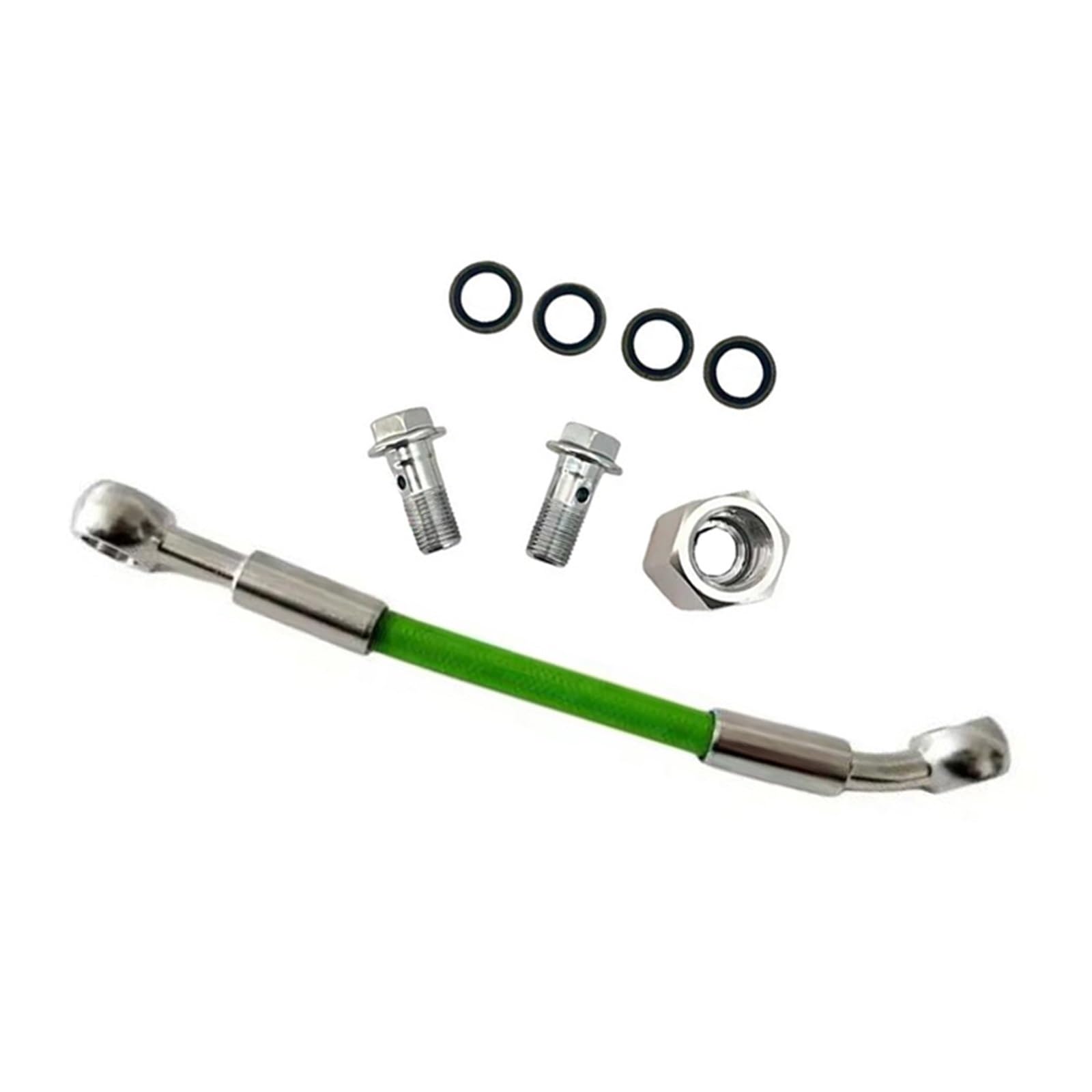 Lmnmy One Color Motorcycle Brake Clutch Line Motorcycle Accessories 0°-28° Hydraulic Oil Pipe Extender Connector Rod 2Way Adapter Brake Clutch Line Hose 10Mm Banjo(180Cm)