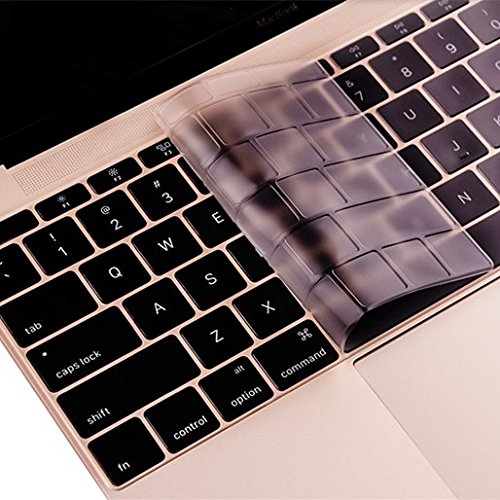 Se7enline Compatible with MacBook 12 inch Keyboard Cover Protector Silicone Skin (US Layout) Model A1534/A1931 2015/2016/2017/2018/2019 Version, Transparent/Clear