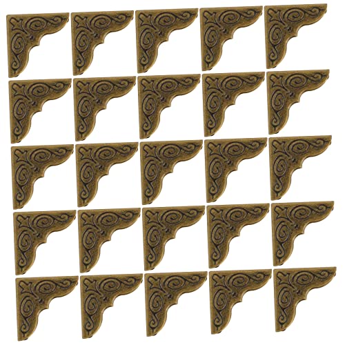 OSALADI Book Corner Protector for Albums 50pcs Blue Scrapbook Corners Retro Antiqued Design