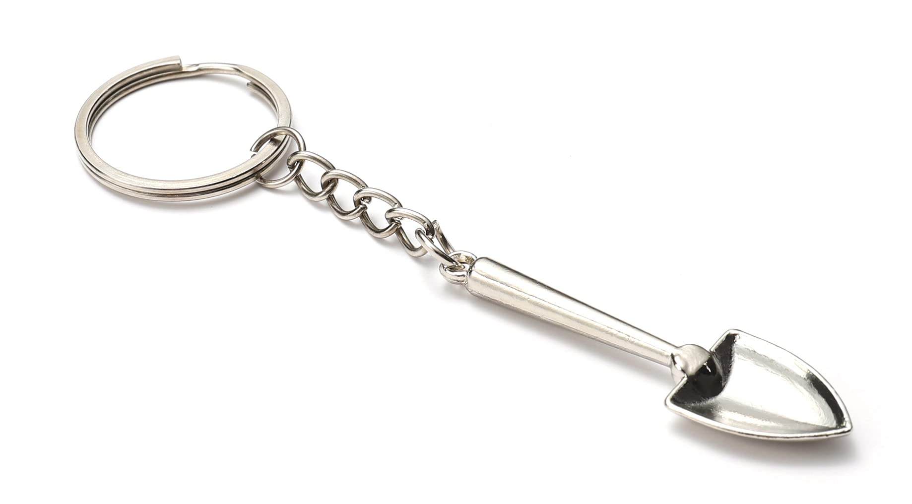 Komonee Spade Metal Hand Tool Keychain – Novelty Mini Toolbox Key Ring for Labourers, Builders & DIY Enthusiasts