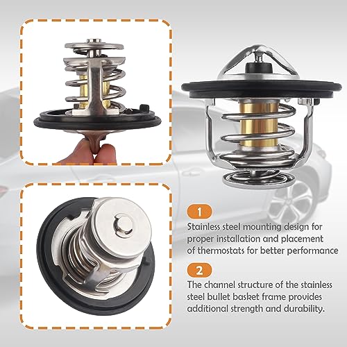 Image of Thermostat for Car,Heavy Duty Engine Coolant Thermostat Compatible with Honda Civic Accord Acura EL CL,Automotive Replacement Engine Thermostats OEM#19301-PAA-306,19301-RNA-315