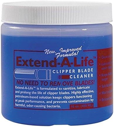 Blade Cleaner Rinse for Pet Grooming Clippers - Extends Life & Protects Blades !(16 oz with Dispenser Jar)