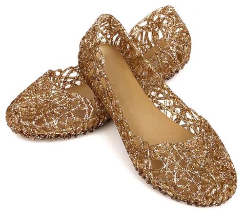 Image of Women's Jelly Sandals Ballet Shoes Slip On Flats Hollow Out Loafers