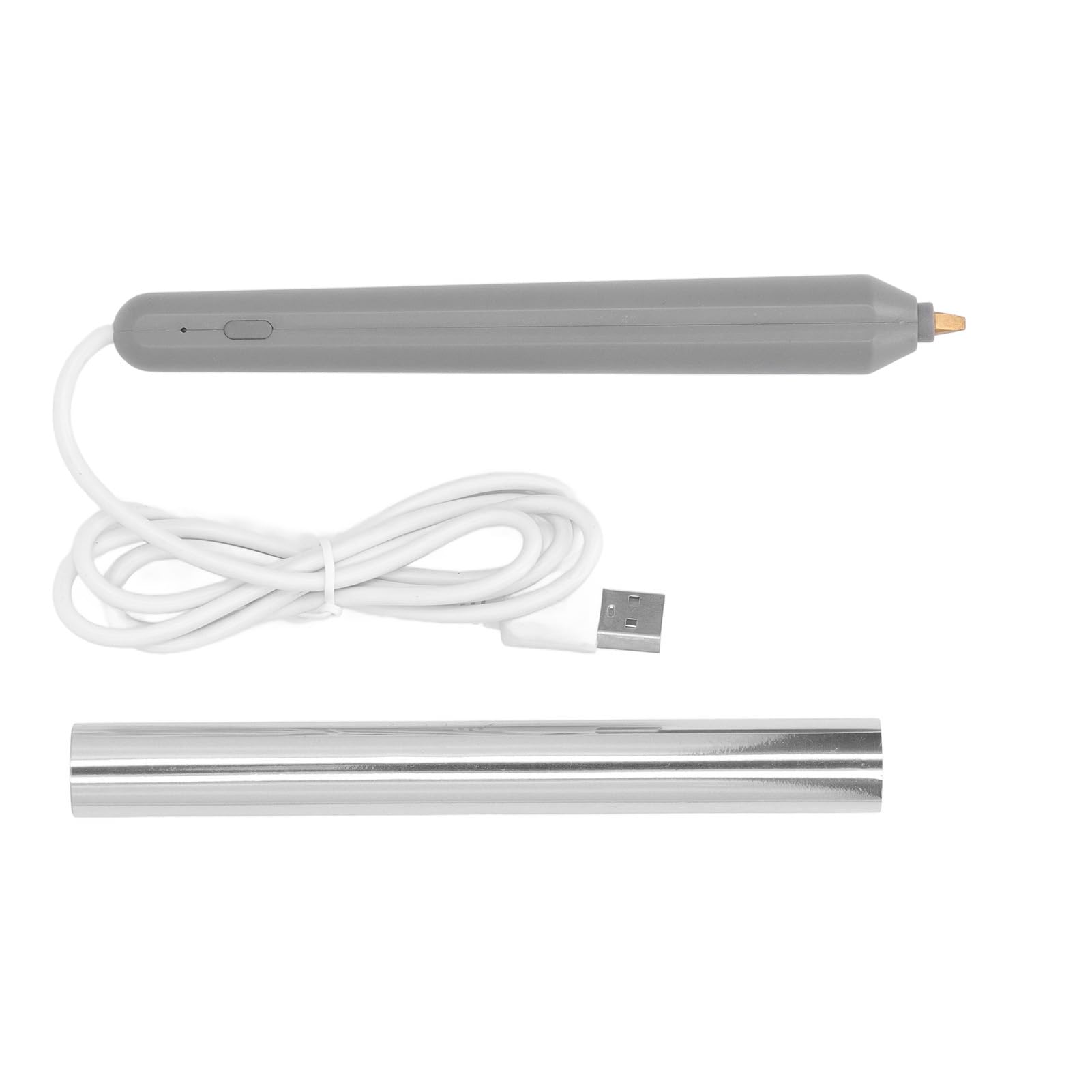Penna a Lamina Termica Divertimento Fai-da-te Facile da Maneggiare Lamina in ABS per Goffratura Penna a Riscaldamento Rapido per Plastica (Argento)