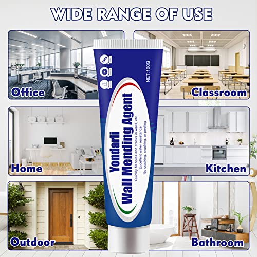 Spackle Wall Repair Kit, Drywall Repair Kit Easy To Fill Small Holes Cracks, 2 Pcs Wall Hole Filler With Scraper, Wall Putty For Filling Holes, Plaster Dent And Scratch Wall Mending Agent #TOP4